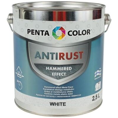 Pentacolor, Künstlerfarbe + Bastelfarbe, Paint Pentac Antirust Hammered Wht 2,5l (2500 ml) Pentacolor, Künstlerfarbe + Bastelfarbe, Paint Pentac Antirust Hammered Wht 2,5l (2500 ml)