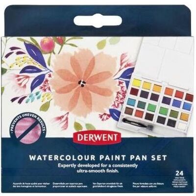 Derwent, Künstlerfarbe + Bastelfarbe, Watercolour Paint Pan Set 24 - (601129) Derwent, Künstlerfarbe + Bastelfarbe, Watercolour Paint Pan Set 24 - (601129)