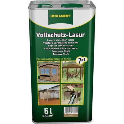 Ultrament, Holzschutz + Holzpflege, Vollschutz-Lasur 7-in-1, kiefer, Holzschutz, 5 Liter (Kiefer, 5 l) Ultrament, Holzschutz + Holzpflege, Vollschutz-Lasur 7-in-1, kiefer, Holzschutz, 5 Liter (Kiefer, 5 l)