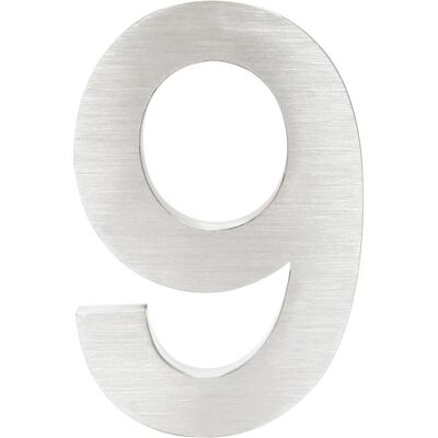 Wiltec, Hausnummer + Türschild, Hausnummer 9 Edelstahl Hausnummer modern 3D-Design rostfrei Wiltec, Hausnummer + Türschild, Hausnummer 9 Edelstahl Hausnummer modern 3D-Design rostfrei