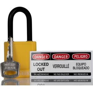 RS PRO, Vorhängeschloss, Yellow Non Conductive Safety Padlock,Std RS PRO, Vorhängeschloss, Yellow Non Conductive Safety Padlock,Std