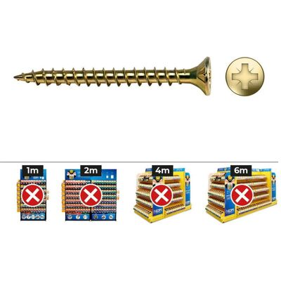 CELO VLOX Schrauben - Vollgewinde - Gold - 25mm - 500 Stück CELO VLOX Schrauben - Vollgewinde - Gold - 25mm - 500 Stück