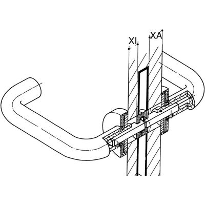 Hewi, Türgriff + Türgarnitur, Drückerstift geteilt 72.3 R - VK 9 mm, 39, 1-49 x 39, 1-49 mm, Stahl verzinkt (Türgriff) Hewi, Türgriff + Türgarnitur, Drückerstift geteilt 72.3 R - VK 9 mm, 39, 1-49 x 39, 1-49 mm, Stahl verzinkt (Türgriff)