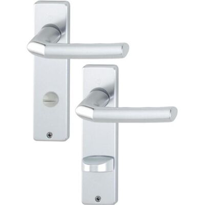 Hoppe Birmingham Natur Aluminium Türgriff-Set - Innentür, Kurzschild, 1117/202KP Hoppe Birmingham Natur Aluminium Türgriff-Set - Innentür, Kurzschild, 1117/202KP