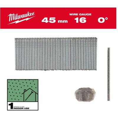 MILWAUKEE - PIN STICKS 16G/45mm/0° M18 FN16GS - 16G - 45mm - Nägel MILWAUKEE - PIN STICKS 16G/45mm/0° M18 FN16GS - 16G - 45mm - Nägel