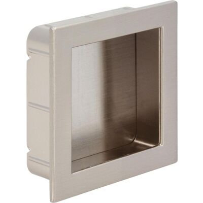 Siro, Möbelgriff, Muschelgriff Ladra Breite 56 mm, Einlassmass 50 x 50 mm, ZN Edelstahl Effekt Siro, Möbelgriff, Muschelgriff Ladra Breite 56 mm, Einlassmass 50 x 50 mm, ZN Edelstahl Effekt