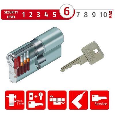 Abus Türschloss + Schliesszylinder, 5er A93 30/30 Doppelzylinder gl.+50 Schlüssel (Profildoppelzylinder) Abus Türschloss + Schliesszylinder, 5er A93 30/30 Doppelzylinder gl.+50 Schlüssel (Profildoppelzylinder)