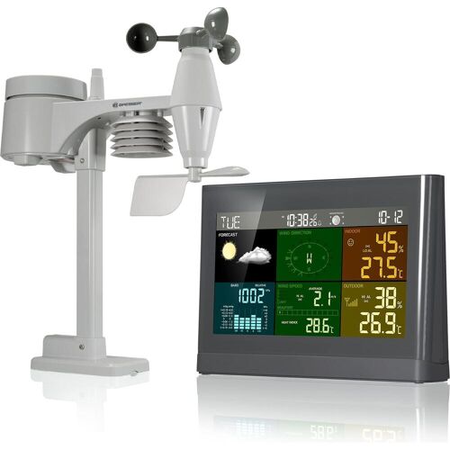Bresser Wetterstation mit Aussensensor, Wetterstation, Grau
