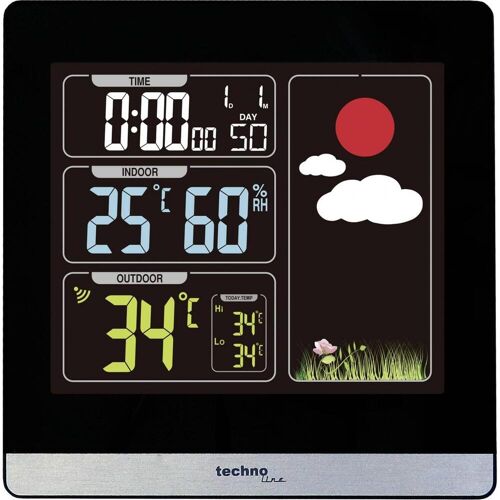 Technoline WS 6448, Wetterstation, Schwarz