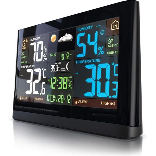 Bearware Funk Wetterstation, Wetterstation, Schwarz