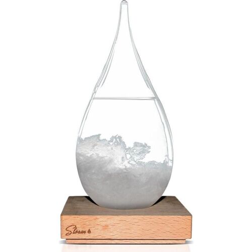 TOP Sturmglas, Wetterstation, Braun, Transparent