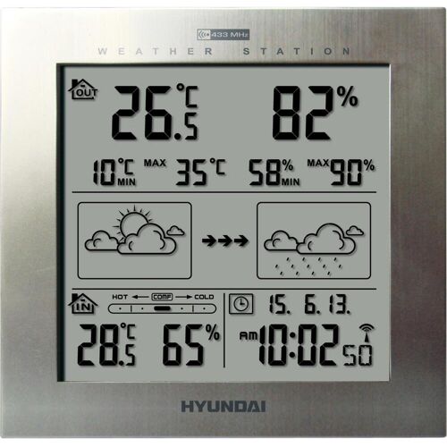 Hyundai HYUWS2244M, Wetterstation, Silber