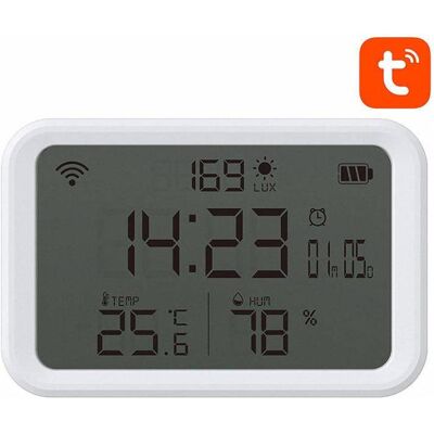 Neo Intelligenter Temperatur- und Feuchtigkeitssensor WiFi NAS-CW01W TUYA, Thermometer + Hygrometer, Weiss Neo Intelligenter Temperatur- und Feuchtigkeitssensor WiFi NAS-CW01W TUYA, Thermometer + Hygrometer, Weiss