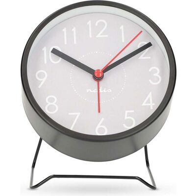 Nedis, Wecker, Analoger Schreibtisch Wecker Snooze-Funktion leises Uhrwerk Schwarz Nedis, Wecker, Analoger Schreibtisch Wecker Snooze-Funktion leises Uhrwerk Schwarz