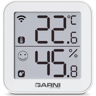 Garni 158THT chytrý vnitřní teploměr s vlhkoměrem, Thermometer + Hygrometer, Schwarz, Weiss Garni 158THT chytrý vnitřní teploměr s vlhkoměrem, Thermometer + Hygrometer, Schwarz, Weiss