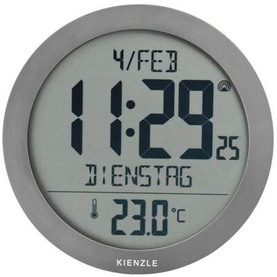 Kienzle, Wecker, Funkuhr mit Innentem- peratur, anthrazit Kienzle, Wecker, Funkuhr mit Innentem- peratur, anthrazit