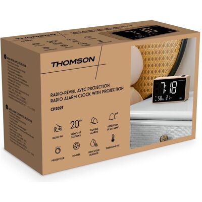 Thomson Wecker, CP202T Radio Clock w/ Projection - Cosy Thomson Wecker, CP202T Radio Clock w/ Projection - Cosy