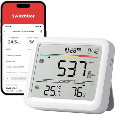 SwitchBot Meter Pro, Thermometer + Hygrometer, Weiss SwitchBot Meter Pro, Thermometer + Hygrometer, Weiss