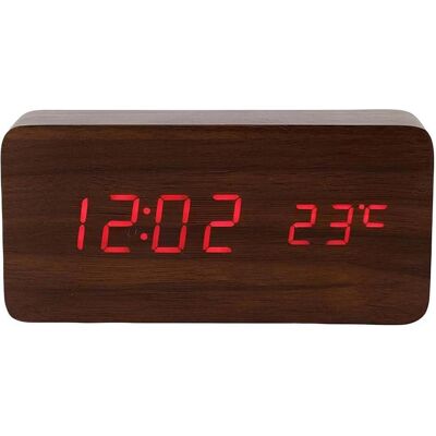 Avizar, Wecker, LED-Uhr im Holzdesign mit Datum & Temperatur Avizar, Wecker, LED-Uhr im Holzdesign mit Datum & Temperatur
