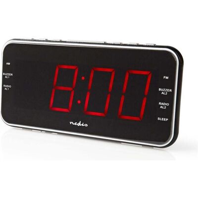 Nedis, Wecker, Digitaler Radiowecker - 1,8""-LED - UKW - 20 voreingestellte Sender - FM - Dual Alarm - Sch Nedis, Wecker, Digitaler Radiowecker - 1,8""-LED - UKW - 20 voreingestellte Sender - FM - Dual Alarm - Sch