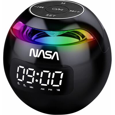 Nasa, Wecker, Wecker und Bluetooth-Lautsprecher mit LED-Licht Nasa, Wecker, Wecker und Bluetooth-Lautsprecher mit LED-Licht