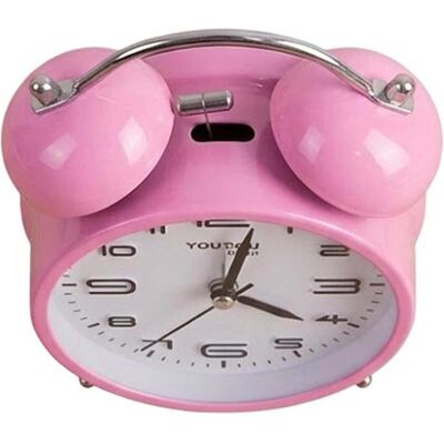 Avizar, Wecker, Tischwecker 12cm für Schlafzimmer Rundes Format Doppelglocke Elegant Avizar, Wecker, Tischwecker 12cm für Schlafzimmer Rundes Format Doppelglocke Elegant