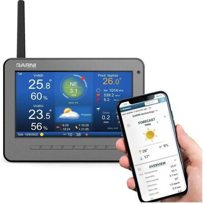 Garni 3015 Arcus 2GEN / WLAN-Wetterstation / TFT-HD-Display / 2. Generation, Wetterstation, Weiss Garni 3015 Arcus 2GEN / WLAN-Wetterstation / TFT-HD-Display / 2. Generation, Wetterstation, Weiss