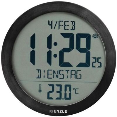 Kienzle, Wecker, Funkuhr mit Innentem- peratur, schwarz Kienzle, Wecker, Funkuhr mit Innentem- peratur, schwarz