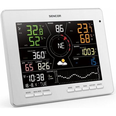 Sencor Wetterstation SWS 16600 WiFi 7-in-1, Wetterstation, Weiss Sencor Wetterstation SWS 16600 WiFi 7-in-1, Wetterstation, Weiss
