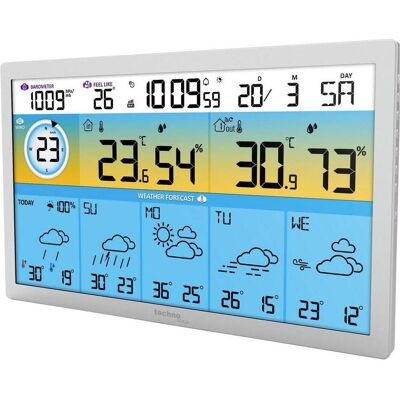 Technoline weerstation - WD 2500 - 373x228x30mm - zilver - met 1 buitensensor - TL-WD2500, Wetterstation, Silber Technoline weerstation - WD 2500 - 373x228x30mm - zilver - met 1 buitensensor - TL-WD2500, Wetterstation, Silber
