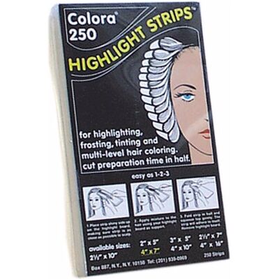 Comair, Salonbedarf, Colora Highlight Strips Strähnenpapier 250 Blatt mittel Comair, Salonbedarf, Colora Highlight Strips Strähnenpapier 250 Blatt mittel