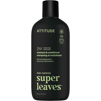 Attitude, Shampoo, Men's 2-in-1 Fortifying Shampoo und Conditioner für brüchiges Haar (415 ml) Attitude, Shampoo, Men's 2-in-1 Fortifying Shampoo und Conditioner für brüchiges Haar (415 ml)