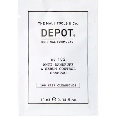Depot, Shampoo, NO. 102 ANTI-DANDRUFF & SEBUM CONTROL SHAMPOO 10ML (Flüssiges Shampoo) Depot, Shampoo, NO. 102 ANTI-DANDRUFF & SEBUM CONTROL SHAMPOO 10ML (Flüssiges Shampoo)
