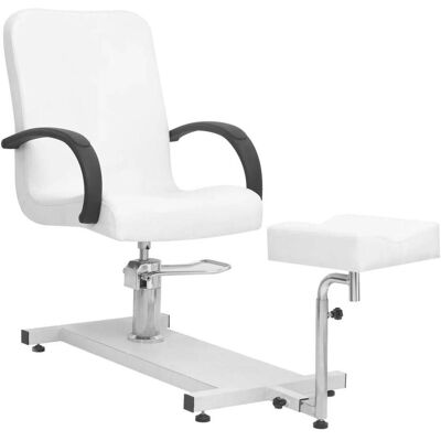 vidaXL Weißes Massagesessel mit Fußstütze - Massagesessel vidaXL Weißes Massagesessel mit Fußstütze - Massagesessel