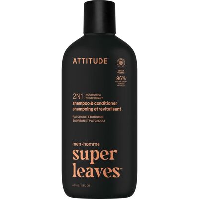 Attitude, Shampoo, Men's 2-in-1 Shampoo and Conditioner Nourishing for Dry Hair (Flüssiges Shampoo, 415 ml) Attitude, Shampoo, Men's 2-in-1 Shampoo and Conditioner Nourishing for Dry Hair (Flüssiges Shampoo, 415 ml)