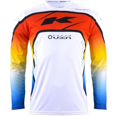 Kenny, Motorsportbekleidung, Racing Sale Cross/Enduro T-Shirt Track Focus Farbverlauf Weiss/Blau/Rot Grösse L (L) Kenny, Motorsportbekleidung, Racing Sale Cross/Enduro T-Shirt Track Focus Farbverlauf Weiss/Blau/Rot Grösse L (L)