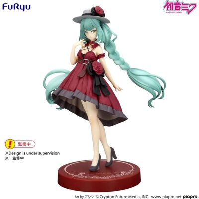 Furyu Hatsune Miku Trio-Try-iT PVC Statue Hatsune Miku Outing Dress Red Color Ver. 19 cm Furyu Hatsune Miku Trio-Try-iT PVC Statue Hatsune Miku Outing Dress Red Color Ver. 19 cm