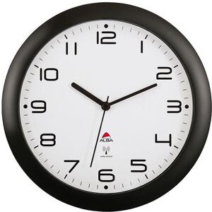 Alba, Wanduhr, Funkwanduhr "HORNEWRC N", schwarz, Durchmesser: 300 mm (30 cm) Alba, Wanduhr, Funkwanduhr "HORNEWRC N", schwarz, Durchmesser: 300 mm (30 cm)