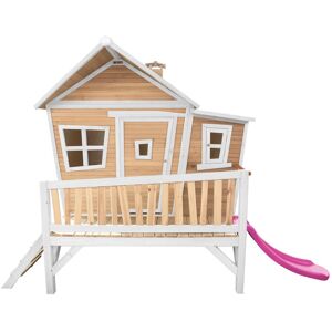Axi Emma Spielhaus Braun/Weiss - Lila Rutsche Axi Emma Spielhaus Braun/Weiss - Lila Rutsche