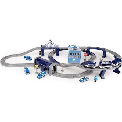 Lean Toys Town Police Train Blue Set 203 km/h - Zug Set Lean Toys Town Police Train Blue Set 203 km/h - Zug Set