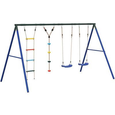 vidaXL Outdoor-Schaukelsystem mit Kletterleiter, Scheiben & Sitzen vidaXL Outdoor-Schaukelsystem mit Kletterleiter, Scheiben & Sitzen