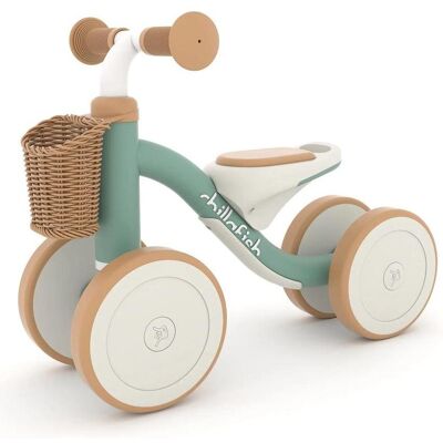 Chillafish - Cruzi 4-wheel first ride-on with woven basket, comfy seat and silent anti-skid wheels ( Chillafish - Cruzi 4-wheel first ride-on with woven basket, comfy seat and silent anti-skid wheels (