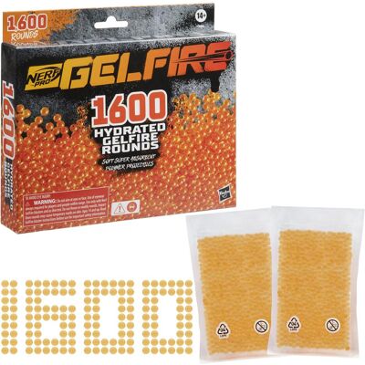 Hasbro Nerf Pro Gelfire Round Refill, 1600 Hydrated Gelfire Rounds, Use With Nerf Pro Gelfire Blasters Hasbro Nerf Pro Gelfire Round Refill, 1600 Hydrated Gelfire Rounds, Use With Nerf Pro Gelfire Blasters