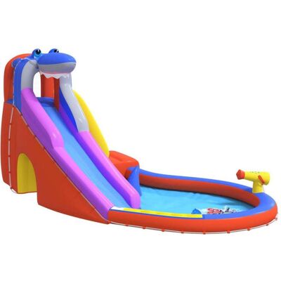 HAPPY HOP Aufblasbare Wasser-Rutsche mit Pool - 450x320x240 cm HAPPY HOP Aufblasbare Wasser-Rutsche mit Pool - 450x320x240 cm