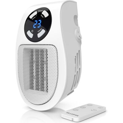 Brandson - 500W Steckdosen Heizlüfter - Mini - Weiss - Fan heater Brandson - 500W Steckdosen Heizlüfter - Mini - Weiss - Fan heater