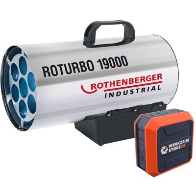 Rothenberger Industrial Heizkanone ROTURBO 19000 mit Piezo inkl. Bluetooth Lautsprecher, Heizlüfter, Orange Rothenberger Industrial Heizkanone ROTURBO 19000 mit Piezo inkl. Bluetooth Lautsprecher, Heizlüfter, Orange