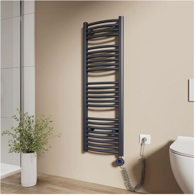 Emke Elektrischer Badheizkörper, Badheizung Elektrisch, Anthrazit 120x40cm 500W, Heizkörper, Grau Emke Elektrischer Badheizkörper, Badheizung Elektrisch, Anthrazit 120x40cm 500W, Heizkörper, Grau