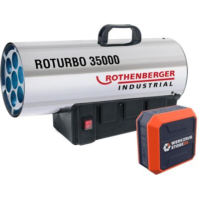 Rothenberger Industrial Heizkanone ROTURBO 35000 mit Piezo inkl. Bluetooth Lautsprecher, Heizlüfter, Orange Rothenberger Industrial Heizkanone ROTURBO 35000 mit Piezo inkl. Bluetooth Lautsprecher, Heizlüfter, Orange
