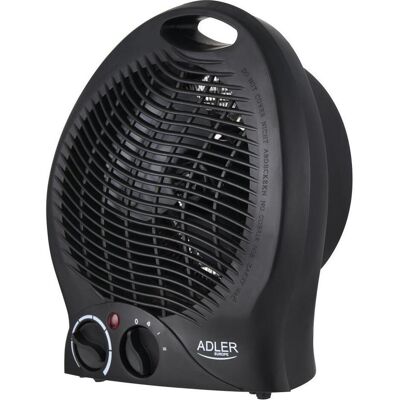 Adler Heizlüfter 2000 W, Elektroheizung mit Thermostat, 2 Leistungsstufen, Lüfterfunktion, Heizkörper, Schwarz Adler Heizlüfter 2000 W, Elektroheizung mit Thermostat, 2 Leistungsstufen, Lüfterfunktion, Heizkörper, Schwarz