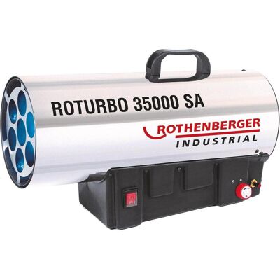 Rothenberger Industrial Heizkanone ROTURBO 35000SA mit Piezo inkl. Schlauch & Regler, Heizlüfter, Silber Rothenberger Industrial Heizkanone ROTURBO 35000SA mit Piezo inkl. Schlauch & Regler, Heizlüfter, Silber
